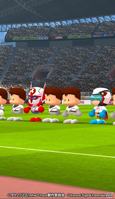 iOS/Android「実況パワフルサッカー」×「Infini-T Force」コラボが開始！イベント、ログボ、コラボガチャなどが展開の画像2