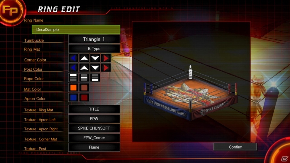 「FIRE PRO WRESTLING WORLD」PC版アーリーアクセスでリングエディット機能、手動入場が追加にの画像1
