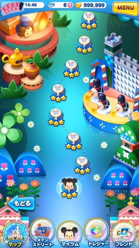 本物のディズニーアトラクションを再現したステージでバブルゲームを楽しもう！iOS/Android「ディズニー ツムツムランド」が配信開始の画像4