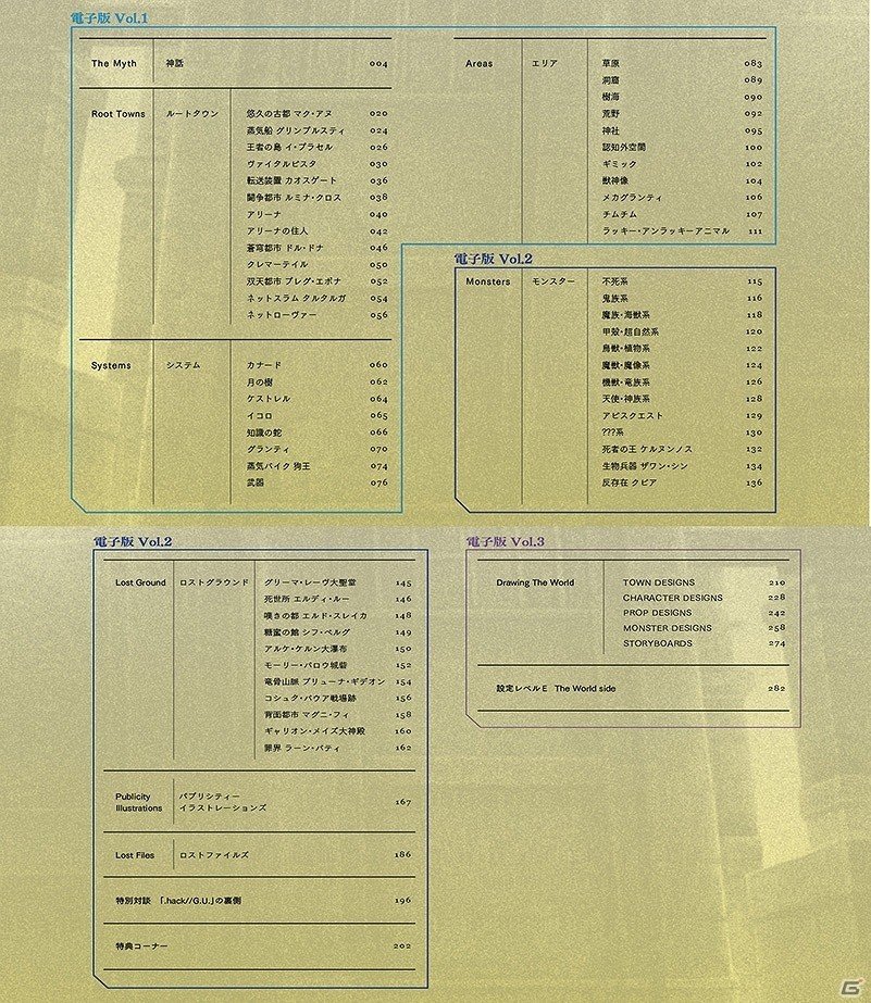 300Pを超える開発資料を収録した完全設定資料集シリーズ「『.hack//G.U.』完全設定資料集 .hack//Archives_02」が電子書籍にて配信開始の画像5