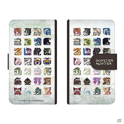 「モンスターハンター」シリーズのロゴやアイコンなどをデザインした手帳型スマフォケースが登場！の画像2
