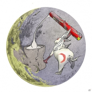 大神　壁掛け時計　アマテラス　筆神 ☆【未使用】大神 壁掛け時計 アマテラス 【イーカプコン限定】 大神