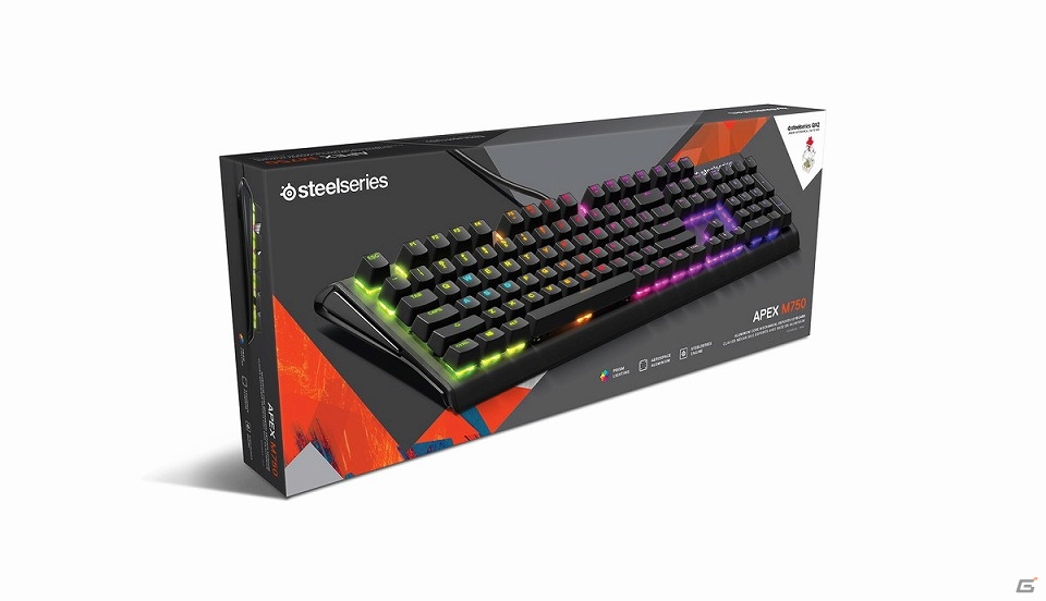新開発のSteelSeries QX2スイッチを搭載するメカニカルゲーミングキーボード「APEX M750 JP」が12月7日より発売の画像3