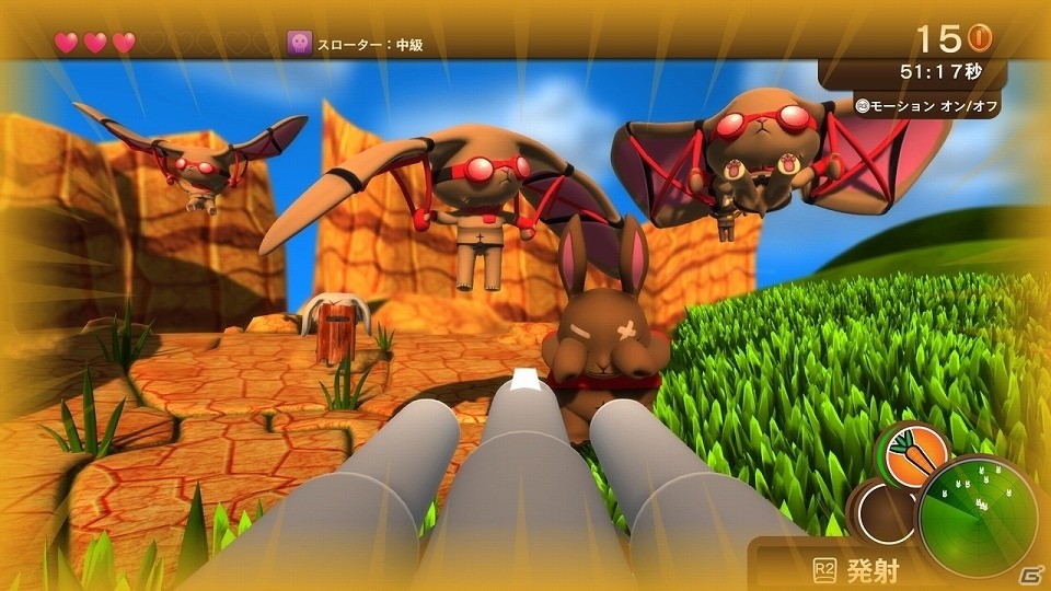 次々に現れる悪いウサギを撃ちまくれ！モグラ叩き感覚のシューティングゲーム「ブラステムバニーズ 悪いウサギをヤッつけろ！」がPS4/PS Vita向けに配信の画像6