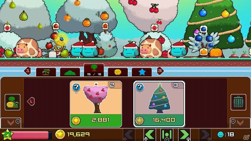 Nintendo Switch「プランテラ ガーデンライフ DXエディション」雪が降り、木々が電飾に彩られる無料クリスマスアップデートが配信の画像5