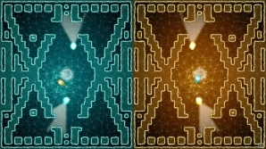 左右のスティックで別々の操作ができますか？分割画面パズル「Semispheres」Nintendo Switch版が配信の画像2
