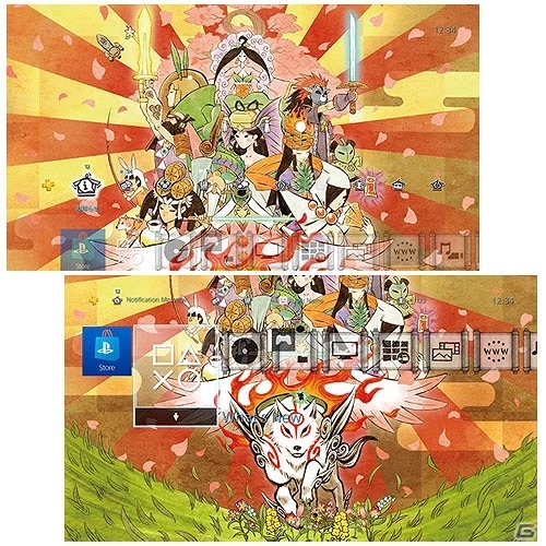 「大神 絶景版」ダウンロード版にPS4用の特製テーマ「大神」の期間限定付与が決定！デザインも公開の画像1