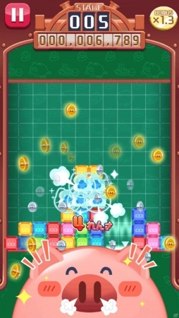 貯金型爽快パズルゲーム「ぶたのチョキンドス！」がiOS/Android向けに配信開始！の画像2