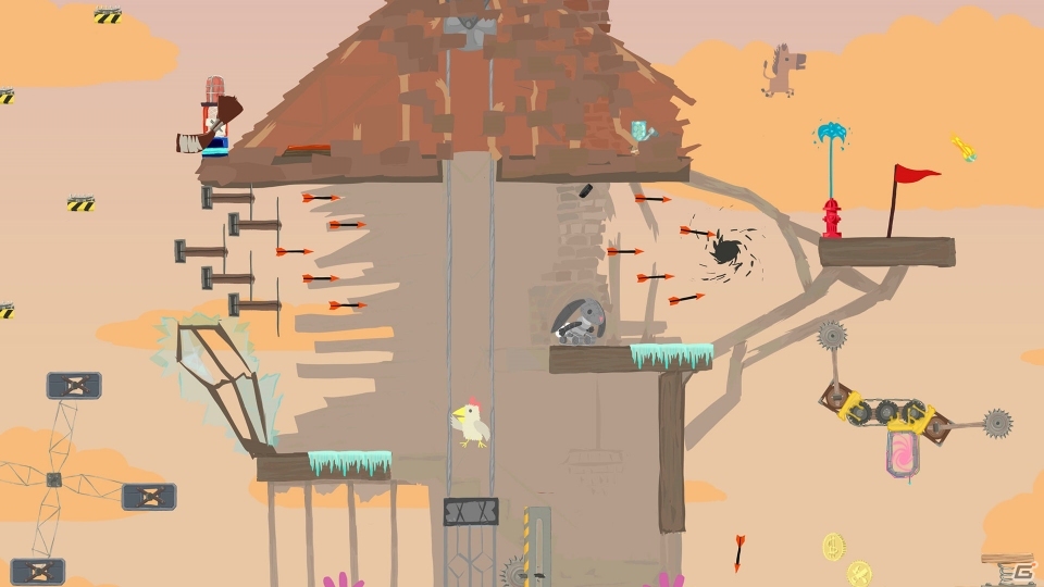 自分がナンバーワンになれるステージを作る快感―ハチャメチャパーティーアクション「Ultimate Chicken Horse」PS4版が配信開始！の画像3
