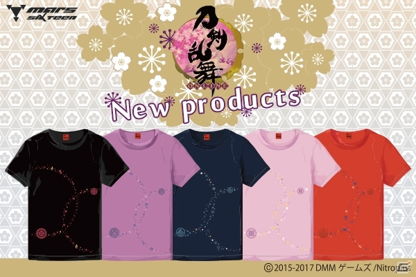 「刀剣乱舞-ONLINE-」普段使いのしやすさにこだわったMARS16コラボTシャツの先行販売が本日スタート！初期刀の五振りがラインナップの画像1
