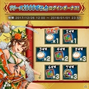 iOS/Android「三国大戦スマッシュ！」リリース1,000日記念！累計ログイン日数に応じたプレゼントの配布を含む18大キャンペーンが実施の画像3