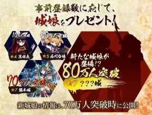 iOS/Android「御城プロジェクト:RE～CASTLE DEFENSE～」の事前登録者数が50万件を突破！の画像4