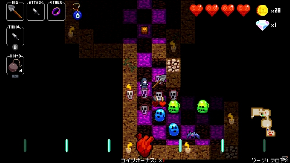 「クリプト・オブ・ネクロダンサー：Nintendo Switch Edition」敵を倒すほど強くなる！Switch版オリジナルキャラクター「リーパー」が登場の画像2