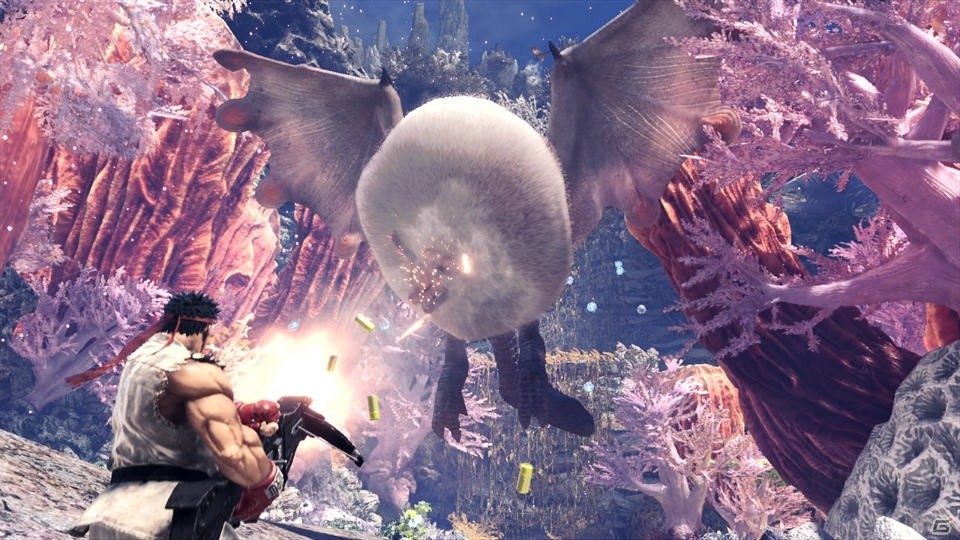 PS4「モンスターハンター：ワールド」にリュウやさくらが舞い降りる！「ストリートファイターV」スペシャルコラボが発表の画像4