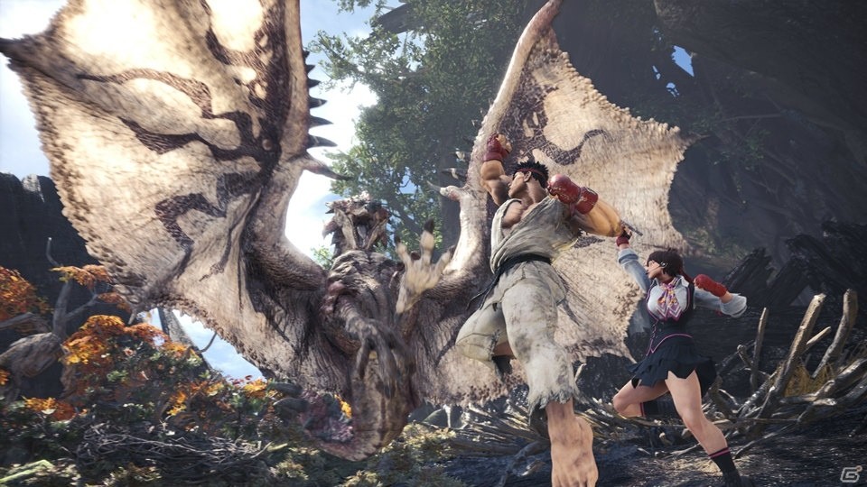 PS4「モンスターハンター：ワールド」にリュウやさくらが舞い降りる！「ストリートファイターV」スペシャルコラボが発表の画像8