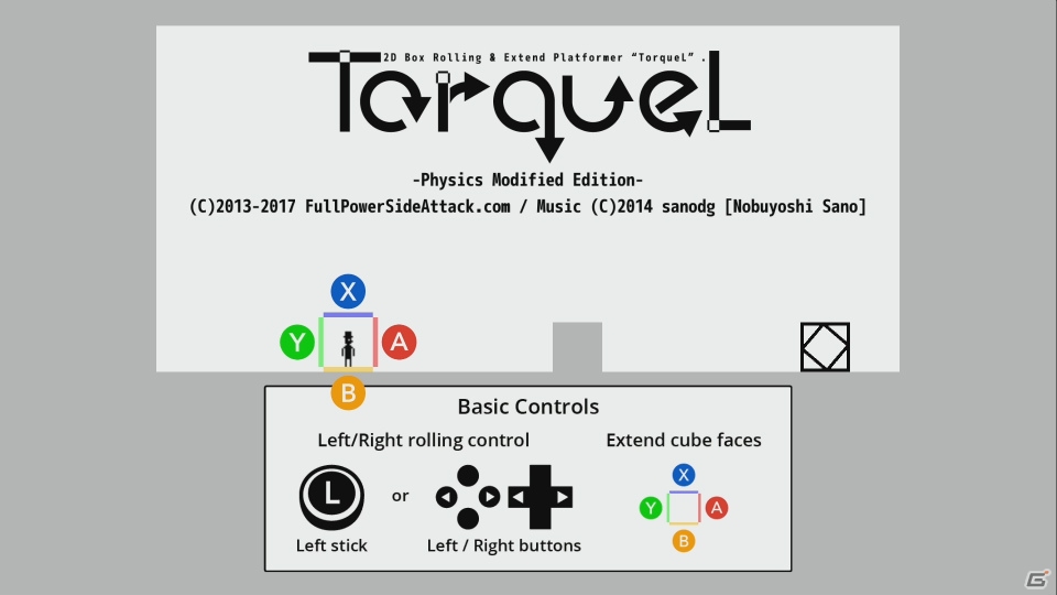 ハコを転がし伸ばして進むちょっと不思議な2Dアクション「TorqueL 物理調整版」がNintendo Switch向けに配信！の画像2