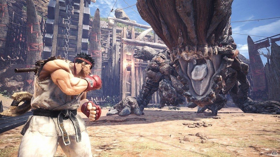 「モンスターハンター：ワールド」にて「ストリートファイターV」コラボ第1弾が開催！波動拳や昇龍拳の追加ジェスチャーも登場の画像2