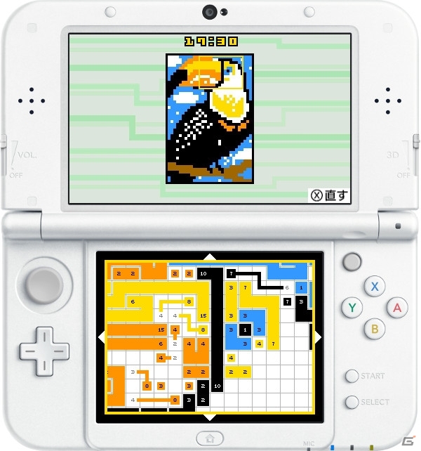 同じ数字同士を線でつなげよう！ユニークな絵が次々と現れるパズルゲーム「リンク絵 Link-a-Pix」が3DS向けに配信決定の画像2
