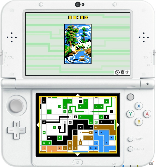 同じ数字をどんどんつなげよう！3DS「リンク絵 Link-a-Pix」が配信開始の画像6