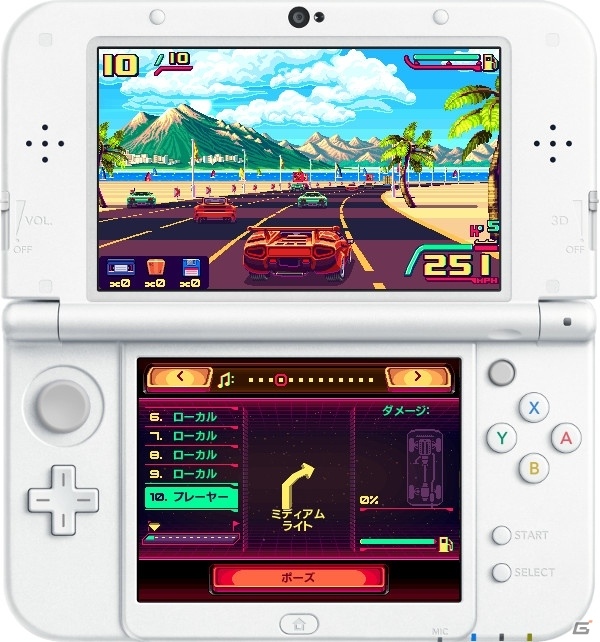 気分は80年代！16＆32ビット時代のレースゲームを思い出す3DS「80's OVERDRIVE」が3月14日に配信決定の画像2