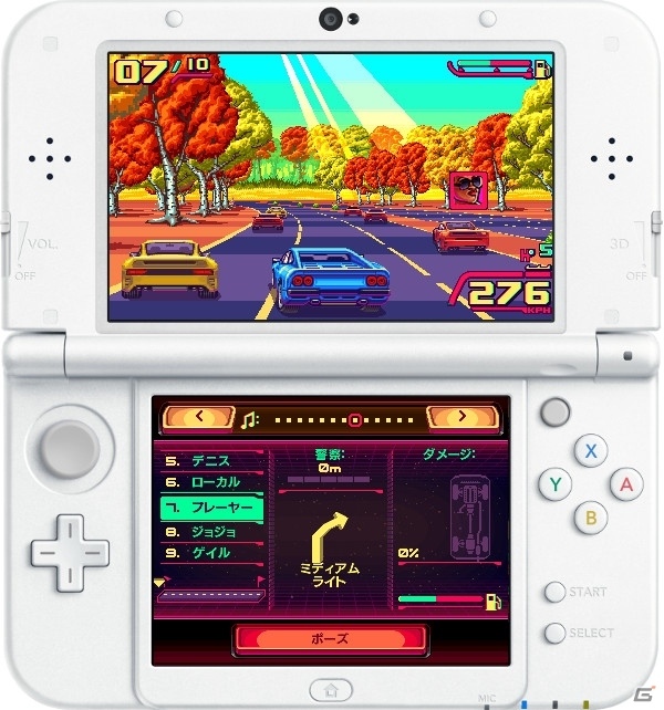 気分は80年代！16＆32ビット時代のレースゲームを思い出す3DS「80's OVERDRIVE」が3月14日に配信決定の画像3