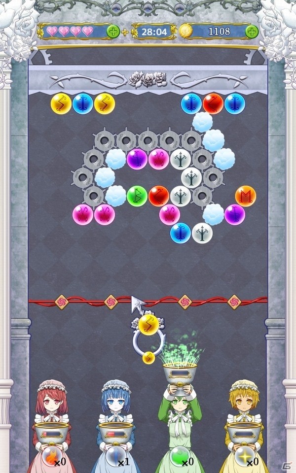 iOS/Android「ゴスプリドロップ」が配信開始―ゲームをクリアしてお嬢様を育成するパズルシューティングゲームの画像2