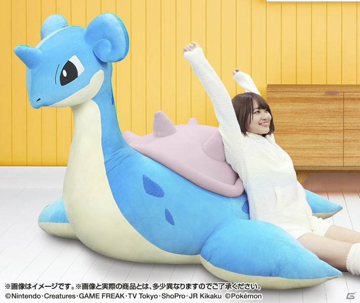 ポケモンBIGサイズクッション第2弾「絶対にのりたいラプラス」がプレミアムバンダイで受注開始！の画像1