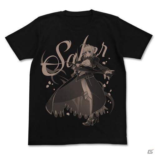 「Fate/EXTRA Last Encore」セイバーのイラストが際立つフルグラフィックTシャツが登場！つままれシリーズの新ラインナップもの画像2