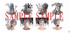 「NieR:Automata」アダムとイヴをモチーフにしたLINEスタンプが配信開始！の画像1