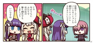 初期サーヴァントのバトルモーションがリニューアルされると聞いたマルタとマリーは…「ますますマンガで分かる！Fate/Grand Order」第34話が公開の画像1