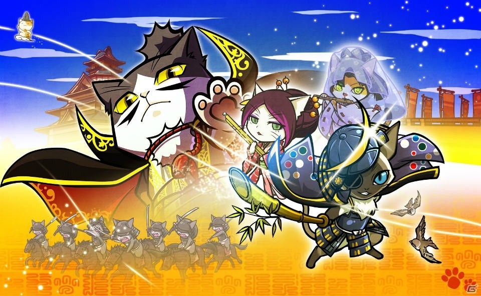 時は戦国ねこまみれ！iOS/Android「のぶニャがの野望 ニャぷり！」ねこ武将がもらえる事前登録受付が開始の画像1