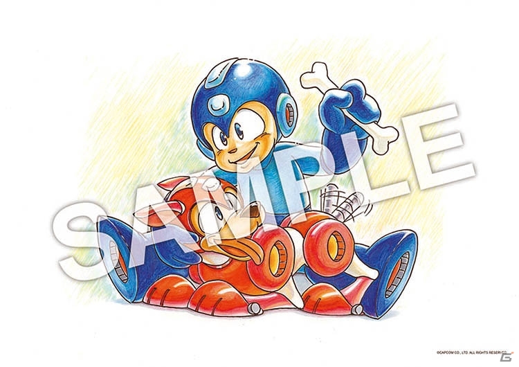 Nintendo Switch「ロックマン クラシックス コレクション 1＋2」イーカプコン限定版の「塗り絵シート」ラインナップとイラストが公開！の画像3
