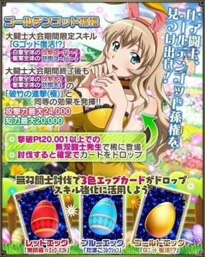 GREE/Mobage/dゲーム「一騎当千バーストファイト」レイドイベント「うさぎだらけのハッピーイースター」が開催！の画像6