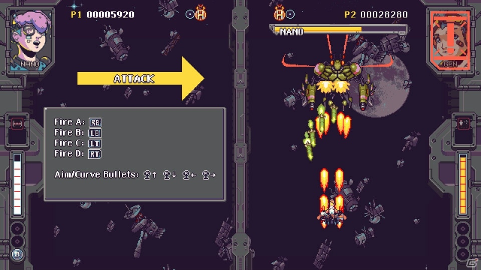 ヤツを星屑にせよ、生き残るために―レトロな対戦型シューティングゲーム「ライバル・メガガン」のトレーラーが公開！の画像10