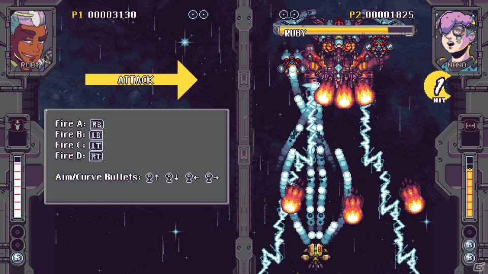 ヤツを星屑にせよ、生き残るために―レトロな対戦型シューティングゲーム「ライバル・メガガン」のトレーラーが公開！の画像6