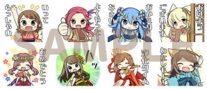 「かくりよの門」「式姫の庭」「ひねもす式姫」の式姫を使用したLINEクリエイターズスタンプ第3弾が配信開始！の画像2