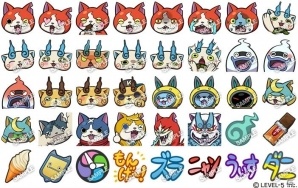 「妖怪ウォッチ」初のLINE絵文字が配信開始！おなじみの妖怪からシャドウサイドまでラインナップの画像1