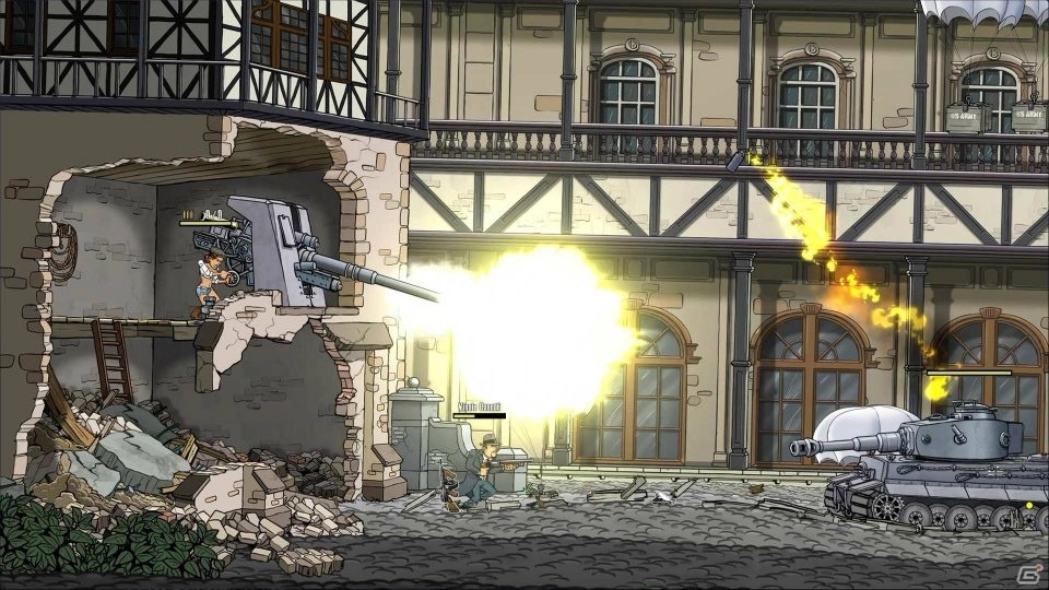 第2次世界大戦時のヨーロッパを舞台とした横スクロールアクション「Guns, Gore & Canoli 2」の日本語版が発売決定の画像2