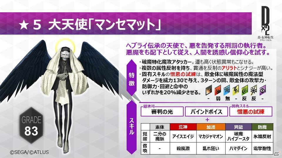 「D×2 真・女神転生リベレーション」Ver1.3.0でストーリー第6章が追加！★5 大天使「マンセマット」も登場の画像4