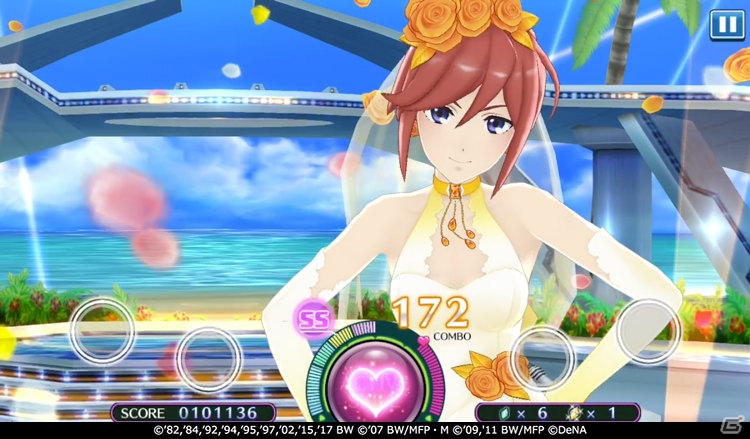 「歌マクロス スマホDeカルチャー」カナメ・バッカニアのウェディングドレス衣装が登場！！300個の歌晶石が手に入るログボもの画像3