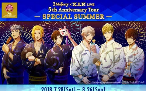 ライブ「3 Majesty × X.I.P. LIVE -5th Anniversary Tour SPECIAL SUMMER-」のチケット一般販売が開始