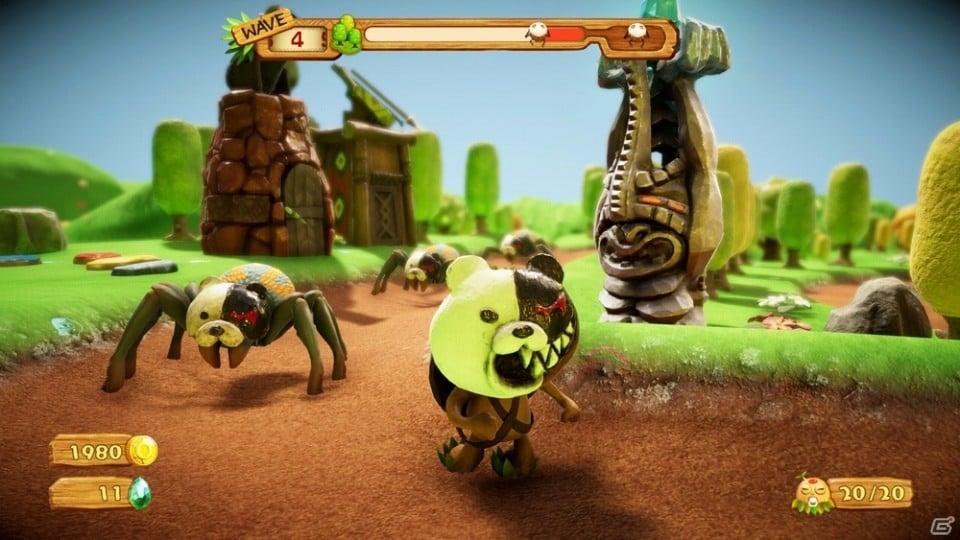 Pixeljunk Monsters 2 モノクママスクを付けた敵モンスター登場 Dlc第二弾 Pixeljunk Monsters 2 ダンガンロンパパック が配信 ゲーム情報サイト Gamer