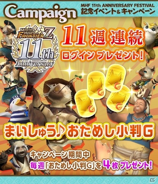 「モンスターハンター フロンティアZ」新モンスター「辿異種アノルパティス」解禁！11周年記念キャンペーンが実施の画像3