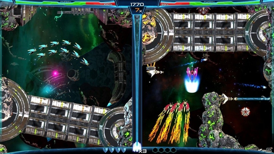 1つのスクリーンを2つに分断するユニークなアクションシューティング「Dimension Drive」がPS4/Switch/Steam向けに配信の画像5