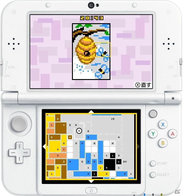 ブロックを作ってユニークな絵を完成させるパズルゲーム「スクエアピクト Block-a-Pix」が3DS向けに配信開始の画像3