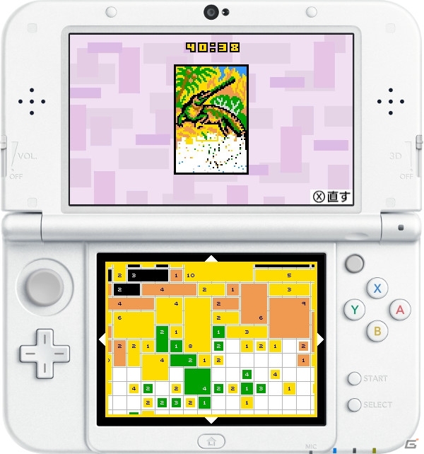ブロックを作ってユニークな絵を完成させるパズルゲーム「スクエアピクト Block-a-Pix」が3DS向けに配信開始の画像4