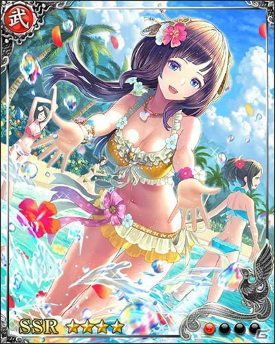「戦国炎舞 -KIZNA-」水着姿の上杉謙信と徳川家康が登場する「渚の戦姫」ガチャが開催！の画像6
