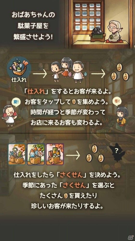 ずっと心にしみる育成ゲーム「昭和駄菓子屋物語3～おばあちゃんとねこ～」が配信開始！の画像2