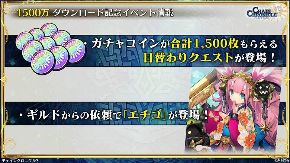 「チェインクロニクル3」伝承篇エピソード0が9月27日より配信決定！1,500万DL達成やパチスロ化もの画像16