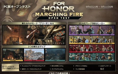 PC版「フォーオナー」にて新拡張パック「マーチングファイヤー」のオープンテストが開催！
